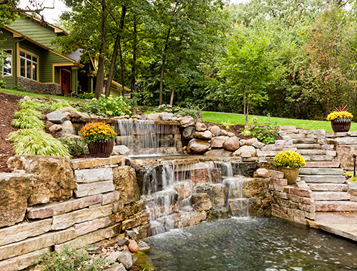 Image: Residential landscaping project developed by North Georgia Landscape Management, Inc. Duluth, GA landscaping company.